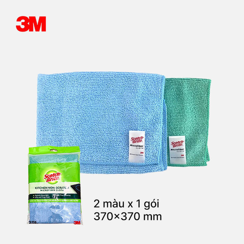 Scotch-brite™ khăn lau microfiber không trầy xước - 37 cm x 37 cm - 2 cái/gói, , large image number null
